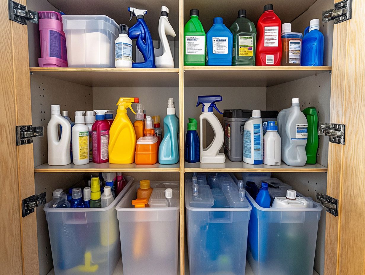 What are the potential dangers of mishandling and improper storage of cleaners and hazardous chemicals?