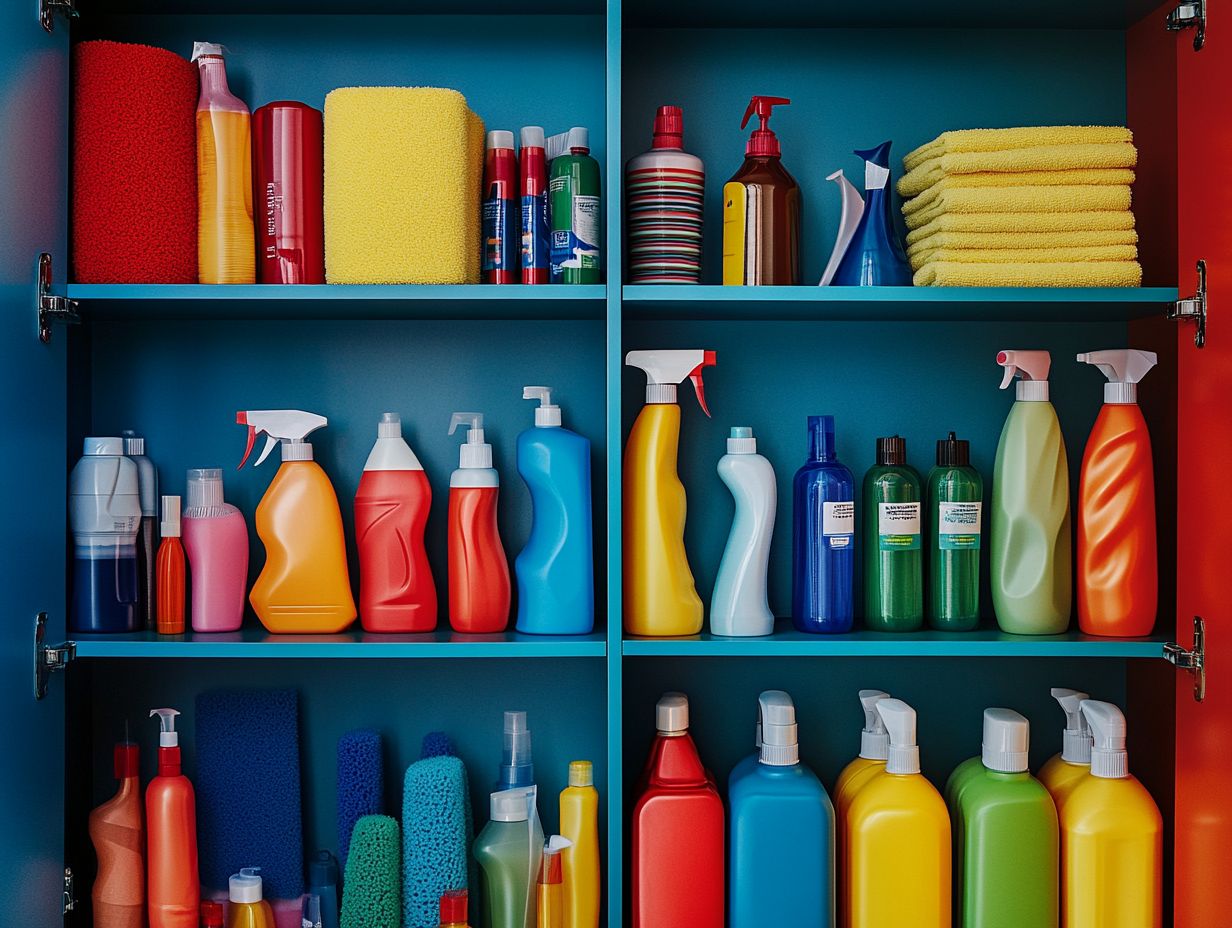 Organizing cleaning supplies safely