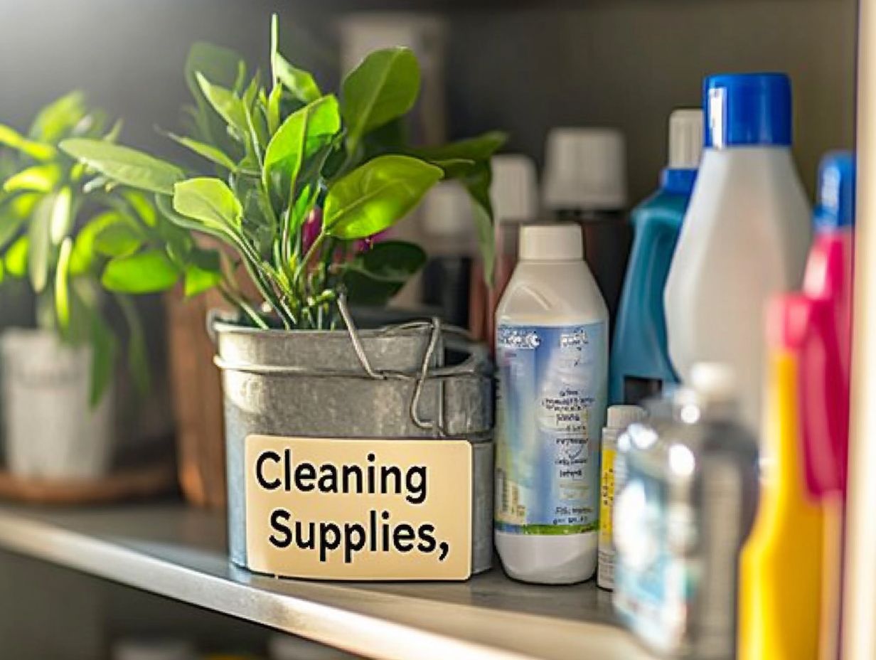 Precautions for storing cleaning supplies