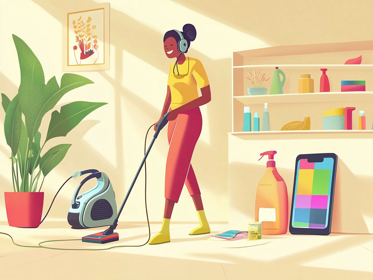 Image representing the process of decluttering a living space