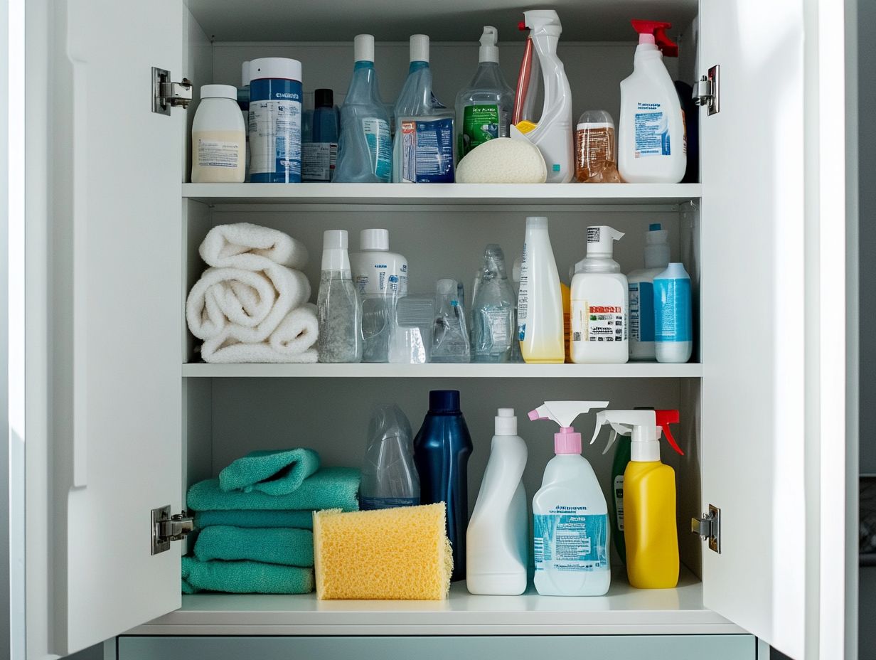 Visual guide to storing cleaning supplies effectively