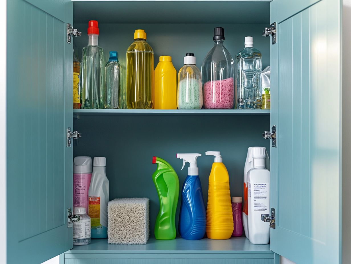 Image showing how to label cleaning product containers effectively