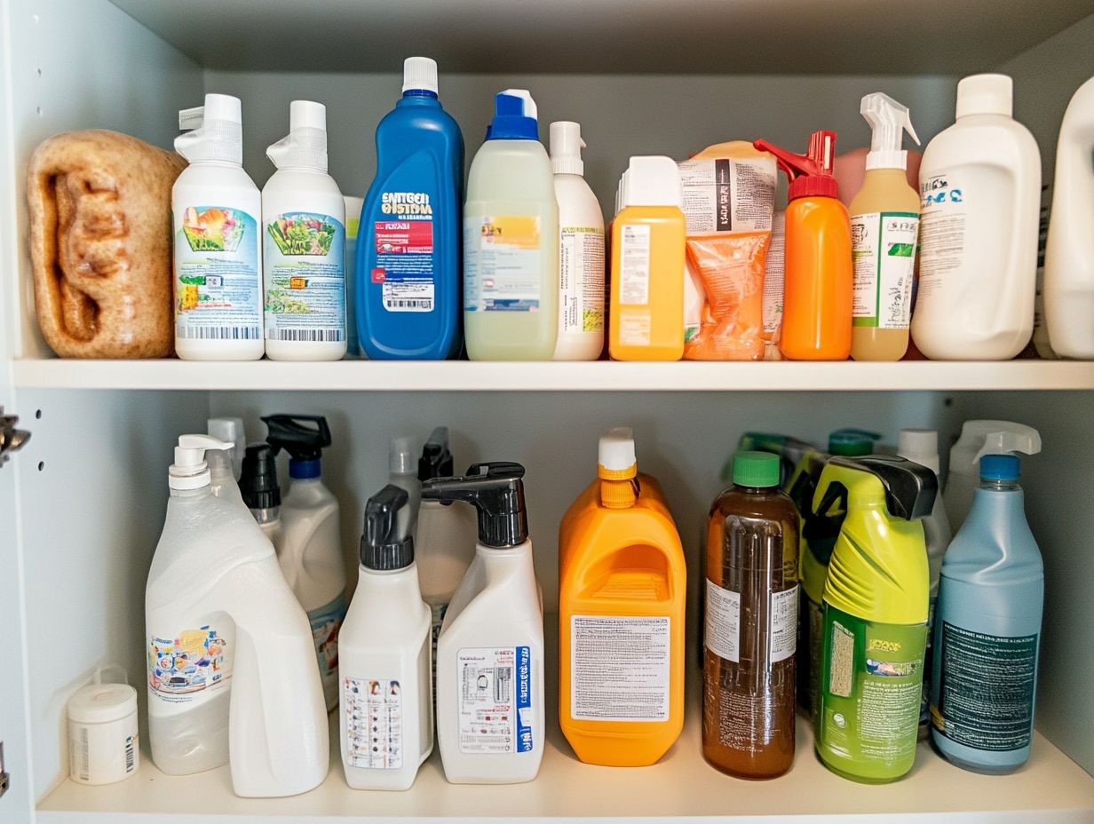 A safe storage solution for cleaning supplies, keeping them away from children and pets