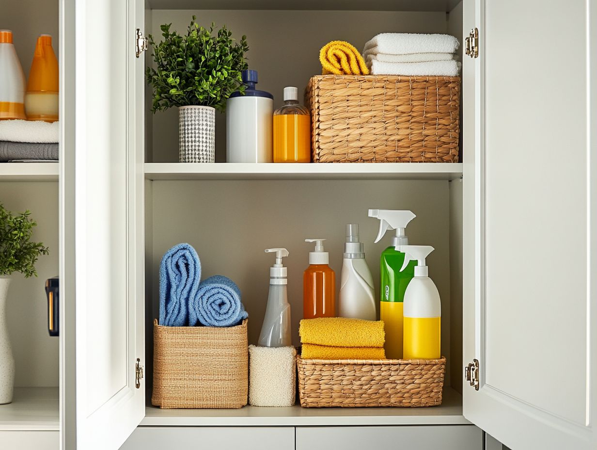 Properly storing your cleaning supplies keeps them effective.