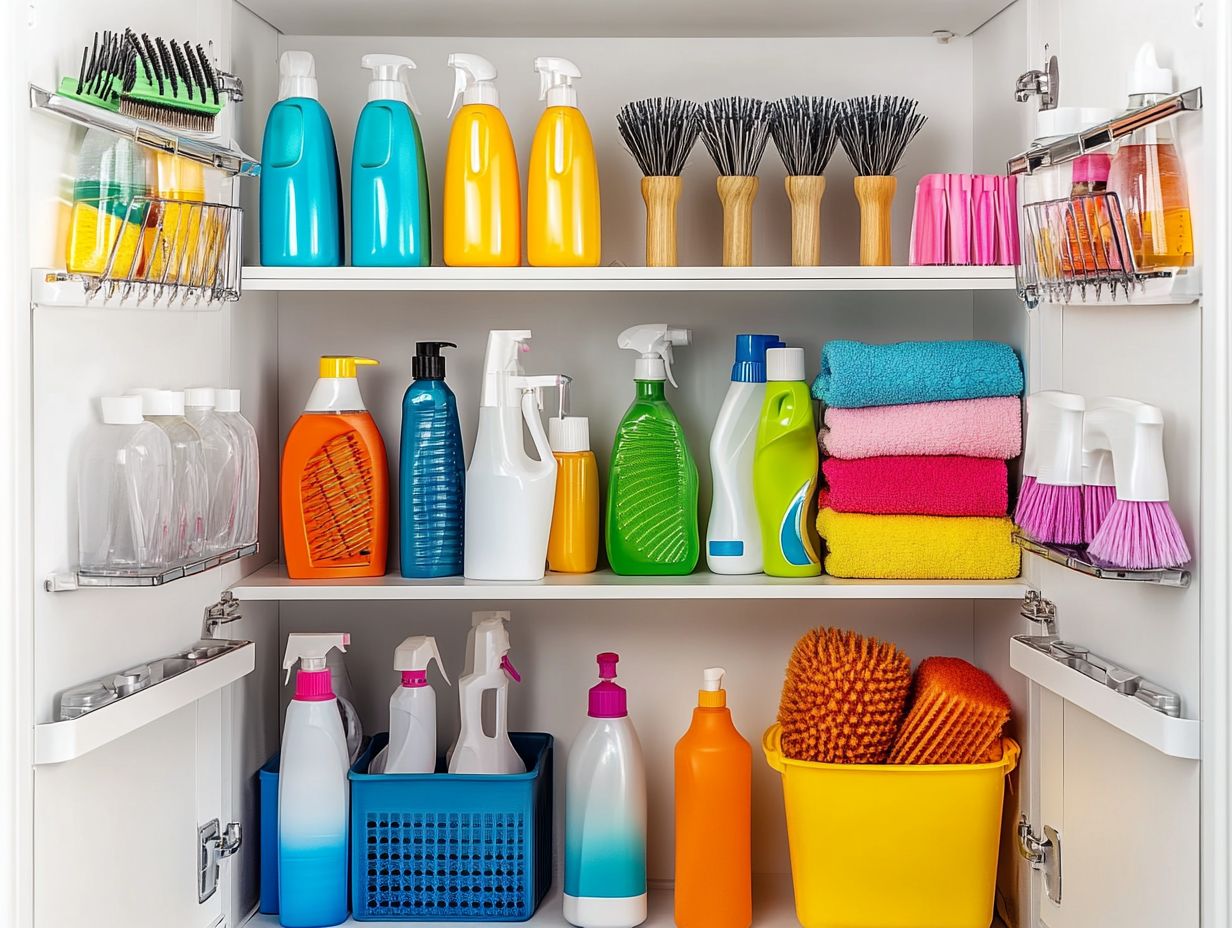 Proper storage of cleaning products in original containers