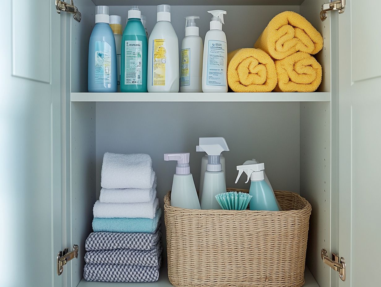 Organized cleaning supplies