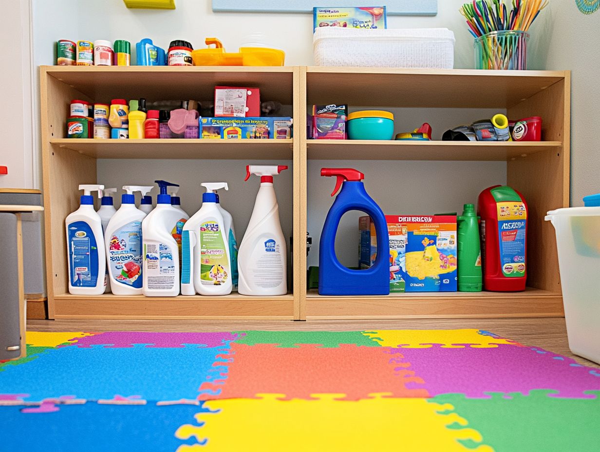 How to Properly Store Cleaning Supplies Near Children?