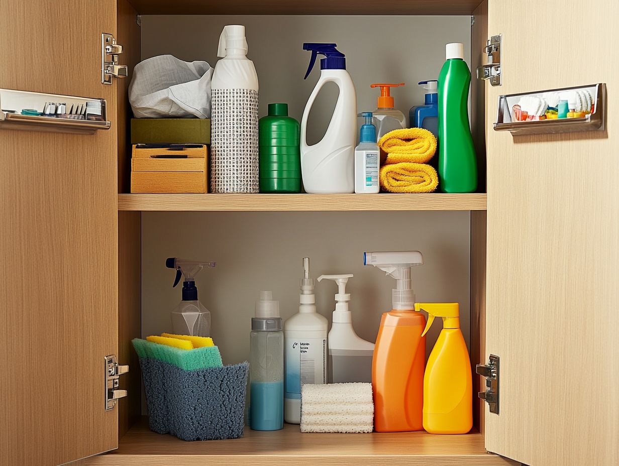 What are the Different Types of Cleaning Supplies and How Should They Be Stored?