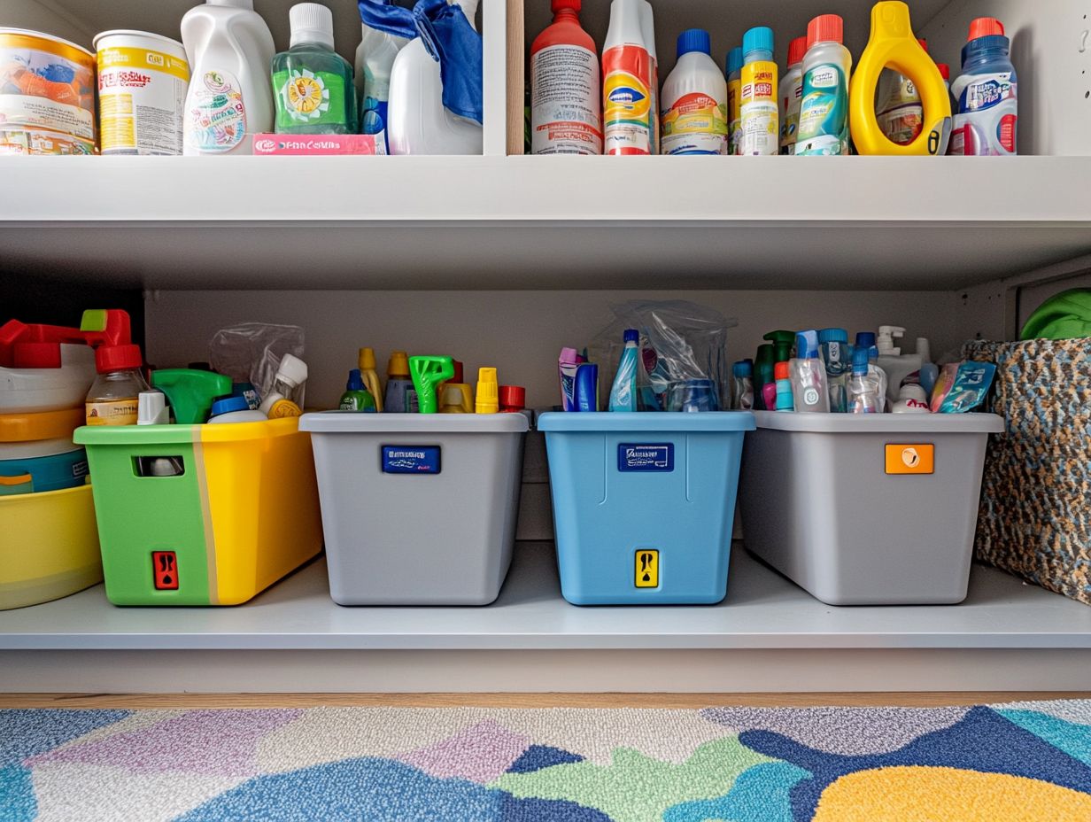 Illustration of Frequently Asked Questions about Cleaning Supplies and Kids