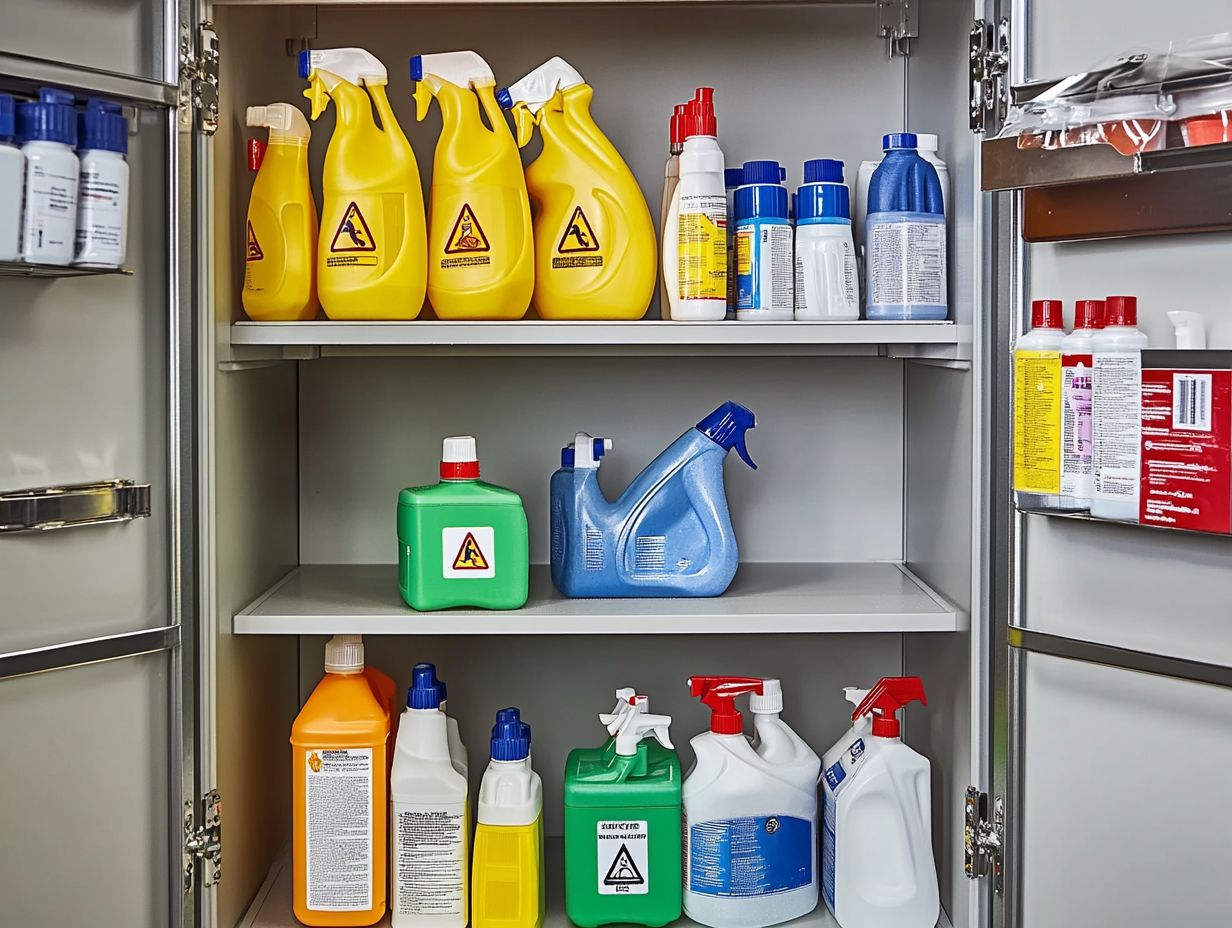 Image showing safe storage practices for bleach