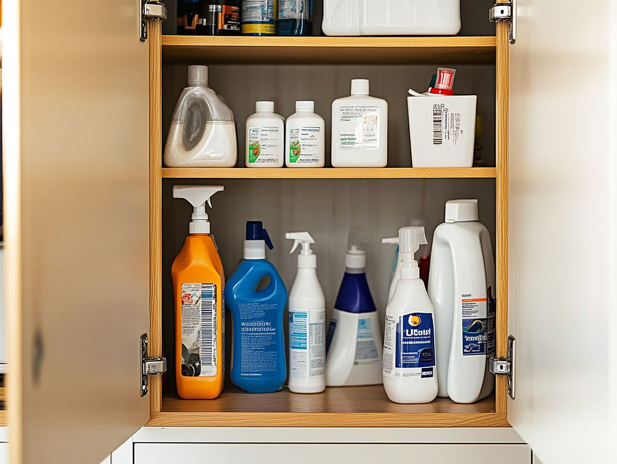 Visual Guide on Safely Storing Cleaning Products to Protect Your Family.