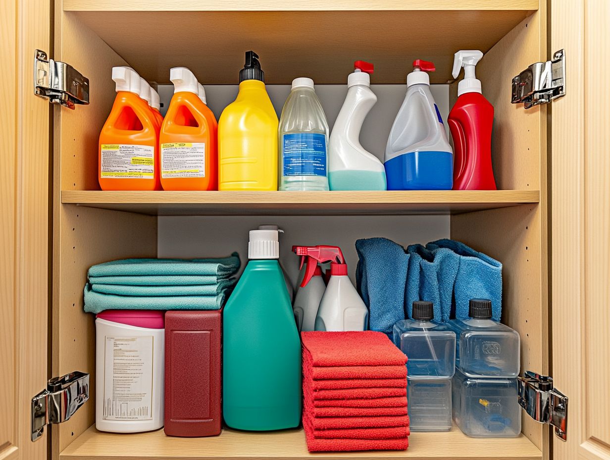 Illustration of Keeping Cleaning Products in Their Original Containers for Safety