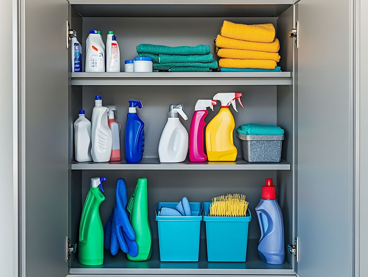 Illustration of Frequently Asked Questions about Cleaning Supplies Storage