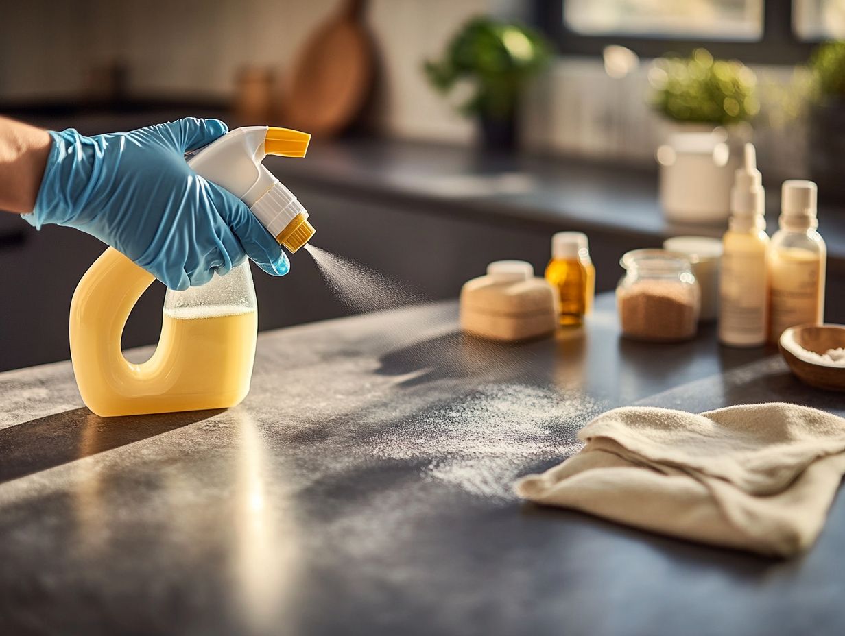 A variety of surfaces that can be tested with homemade cleaners, including kitchen sinks, bathroom fixtures, and wooden cabinets.