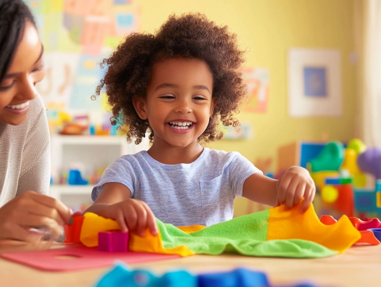 Children aged 4-5 actively participating in cleaning.