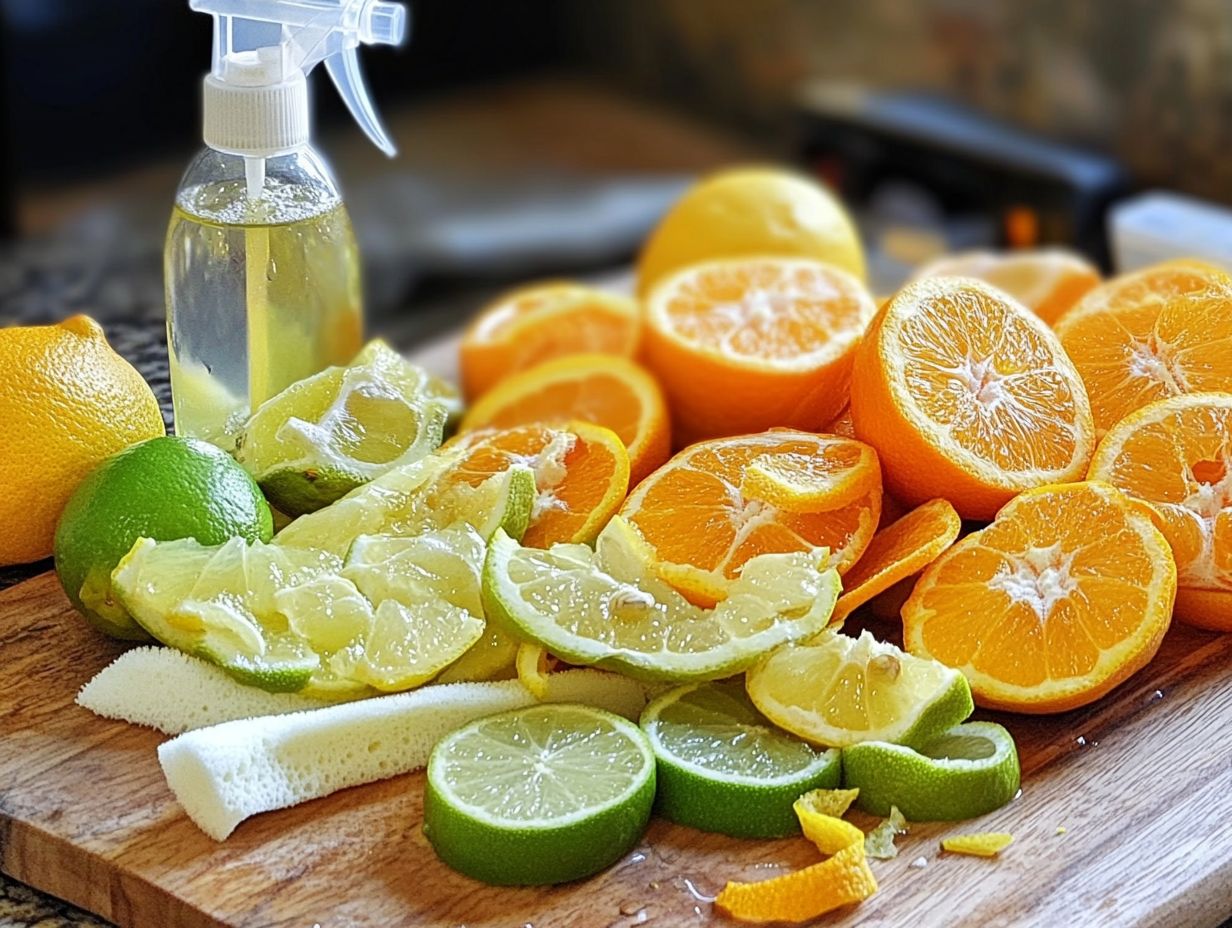 Awareness of allergies or sensitivities when using citrus peels for cleaning