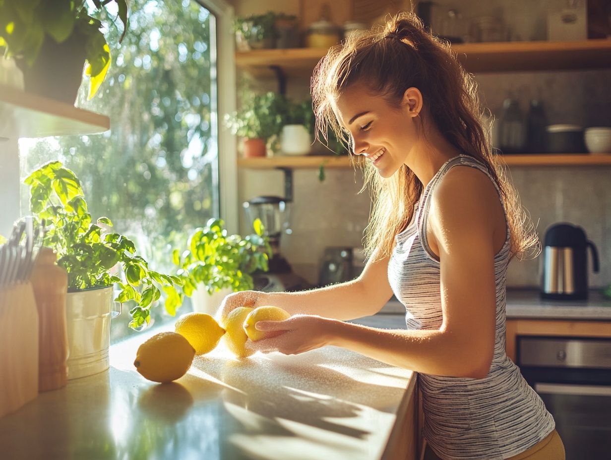 What are some natural cleaning hacks for busy moms?