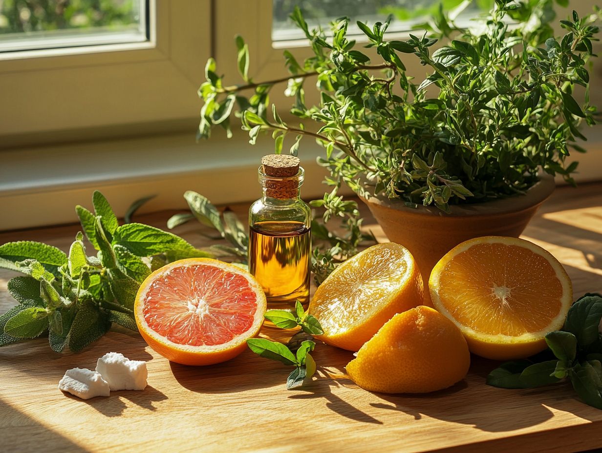 Image of natural ingredients for creating fresh-smelling home recipes