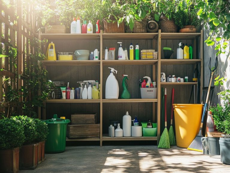 Organizing an Outdoor Cleaning Supply Area