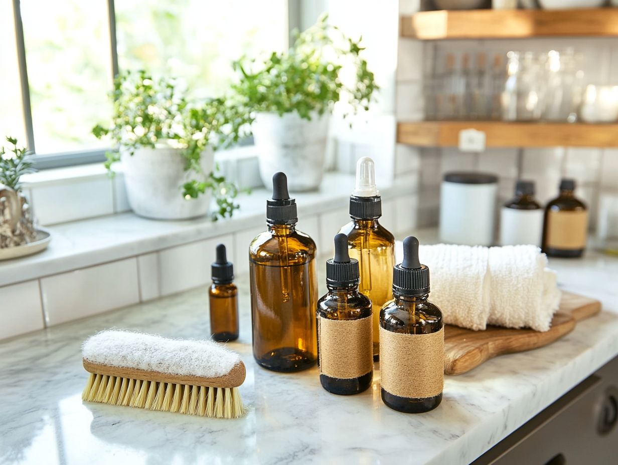 Image illustrating key takeaways about essential oils for cleaning.