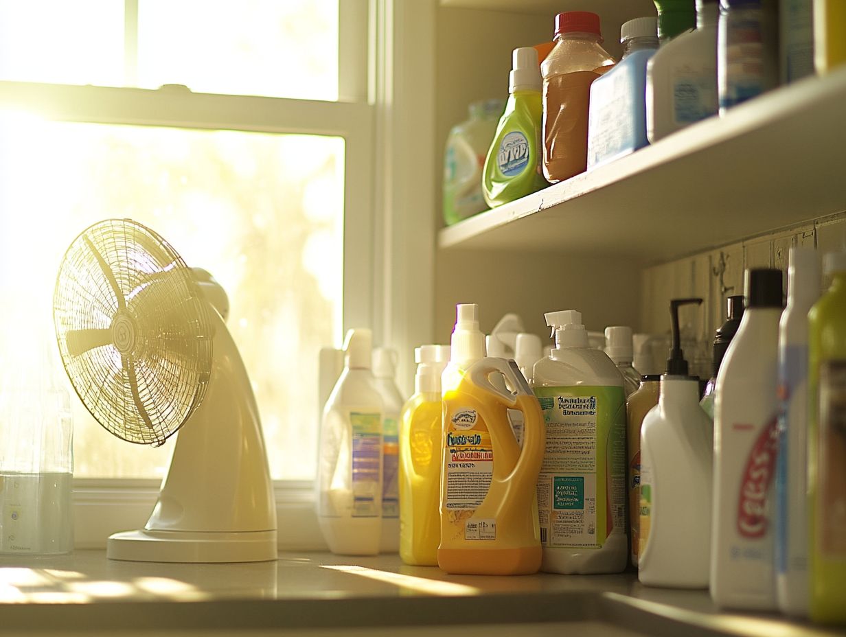 Safe storage of cleaning supplies during summer!