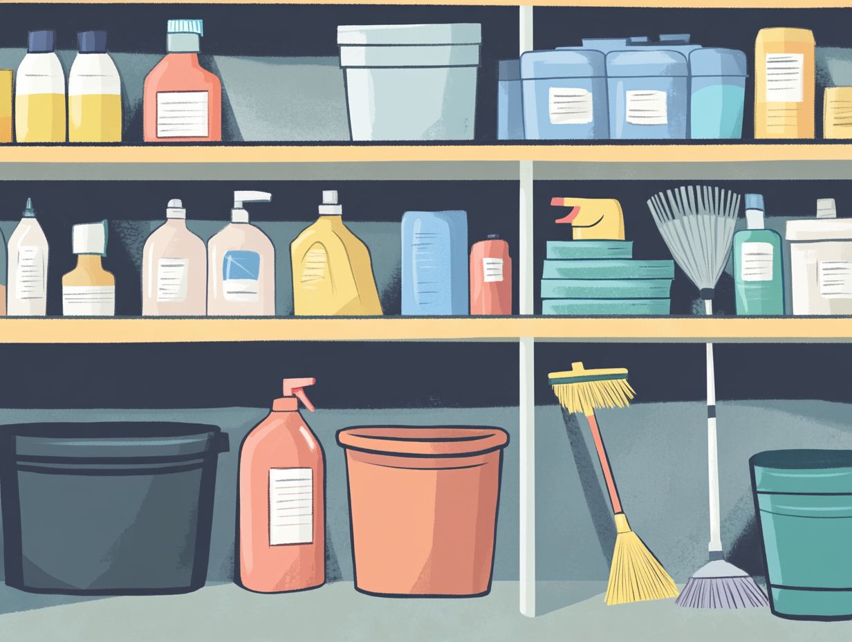 Organized and Safe Storage of Cleaning Supplies