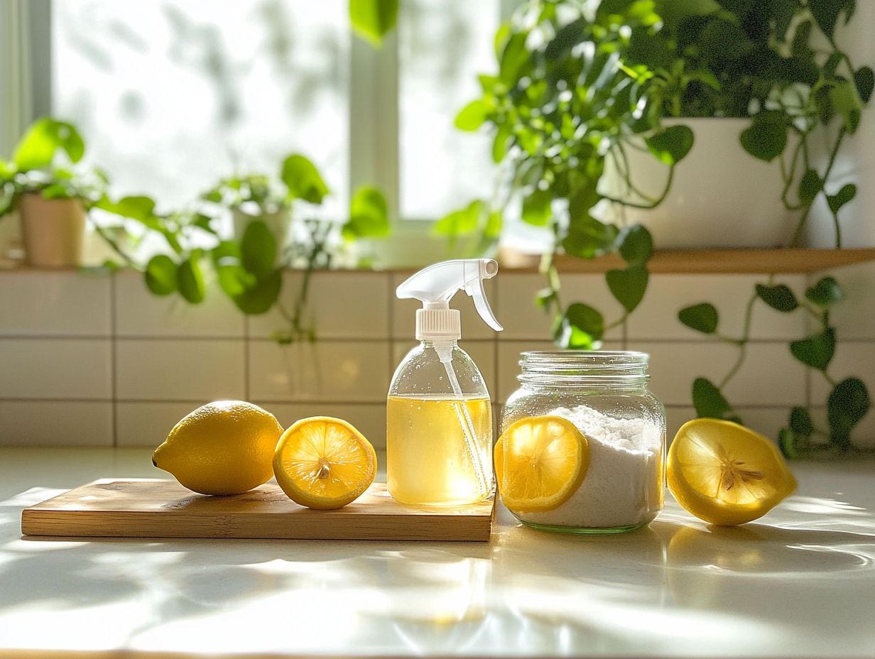 Image of common natural ingredients for homemade cleaning products