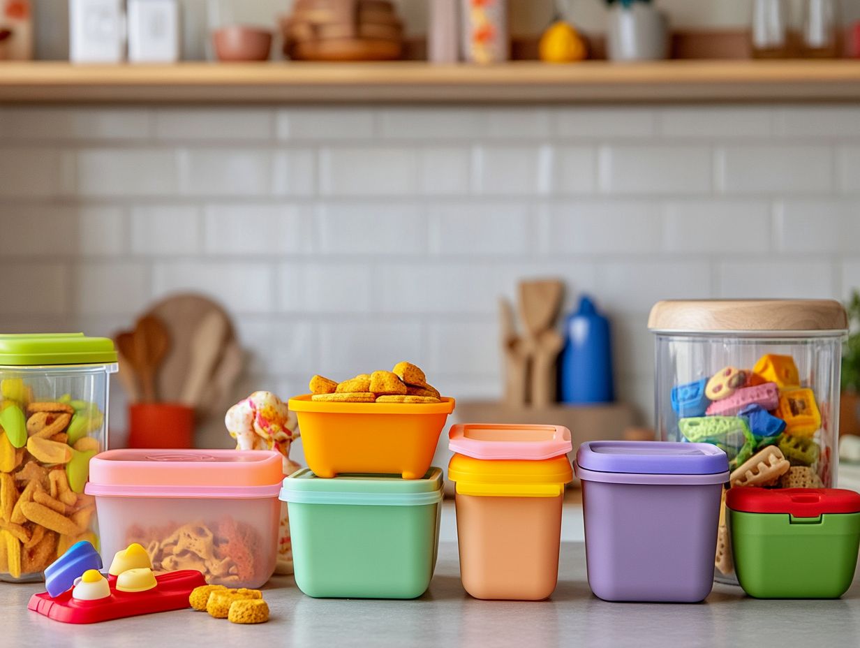 Illustration of a child-proof container in use.