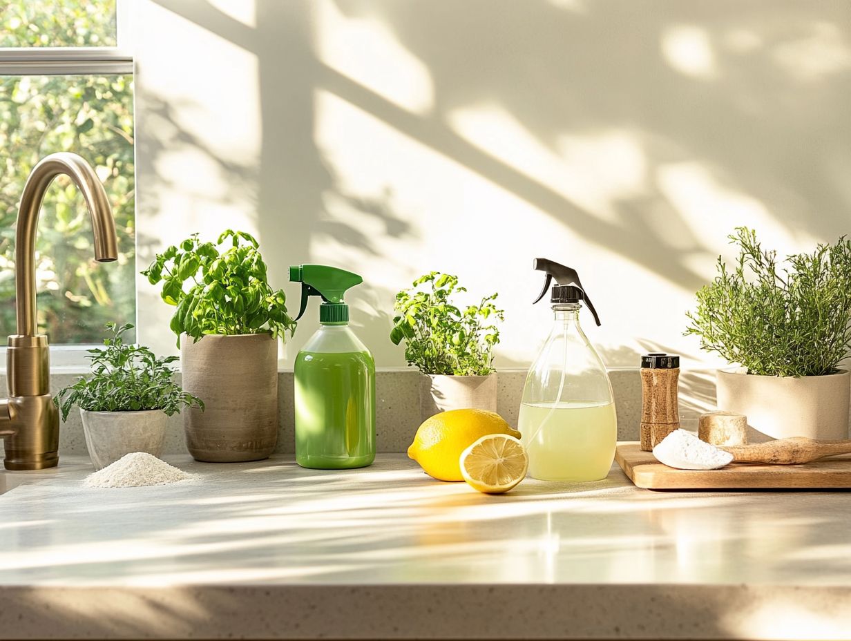 A person making natural cleaning products at home.