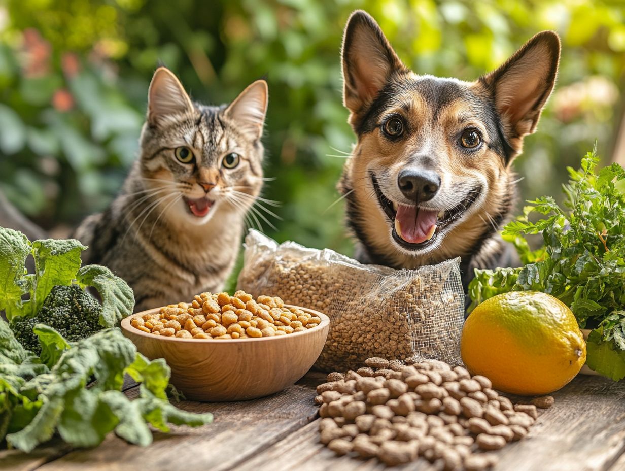 A variety of eco-friendly ingredients beneficial for pet care.