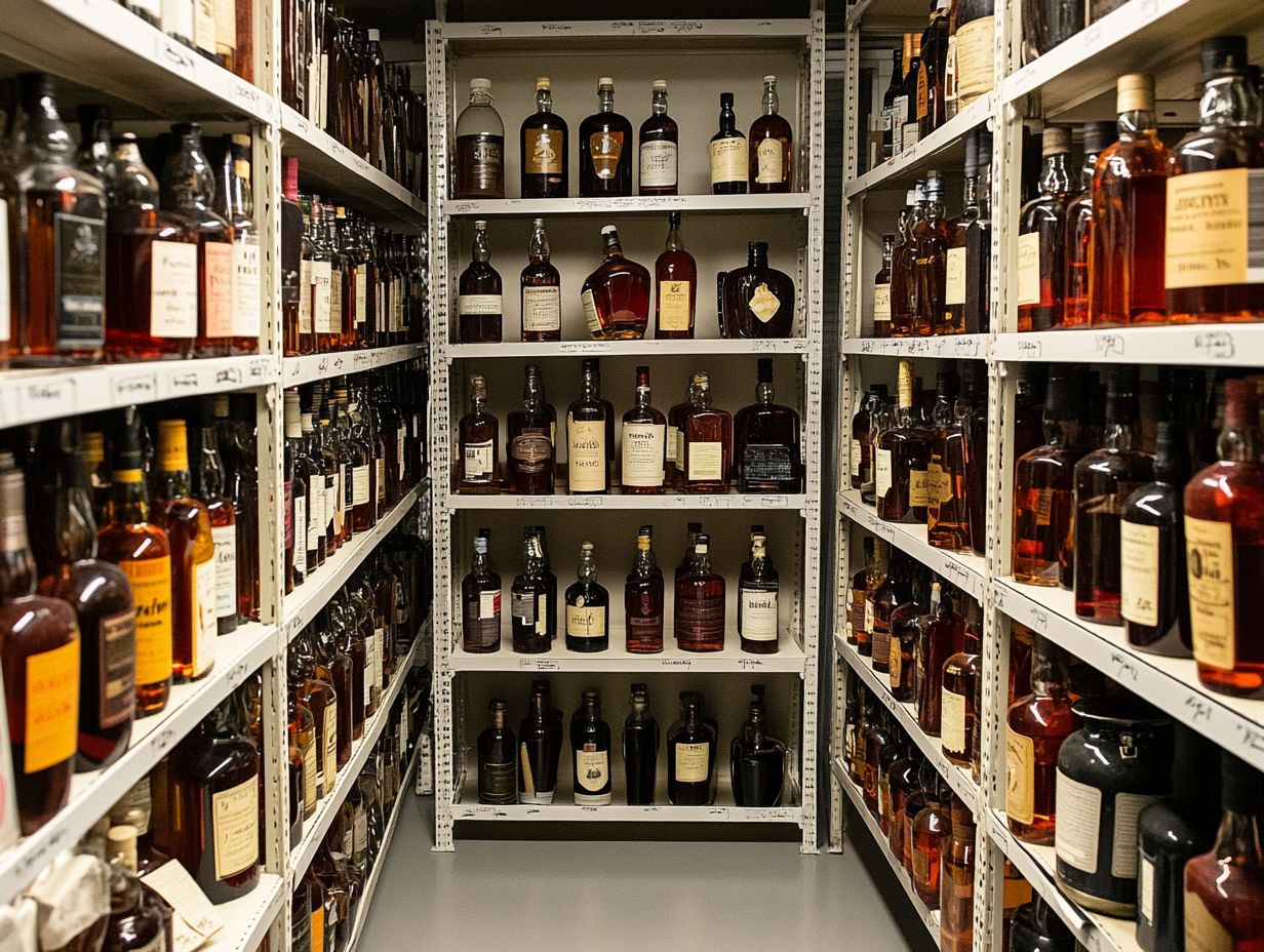 Why is it important to store large bottles properly?