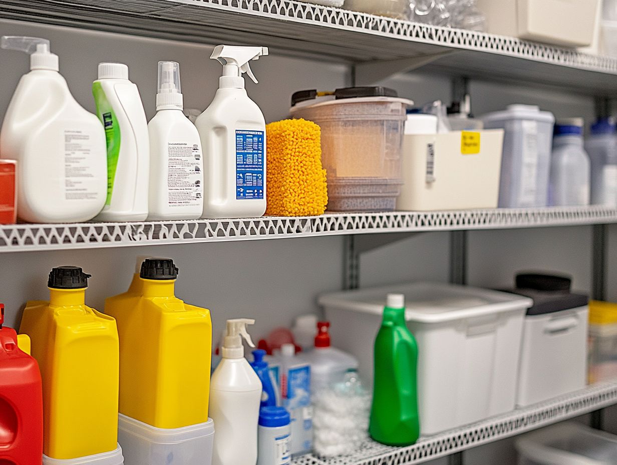 5. Store Cleaning Supplies Away from Food and Cooking Supplies