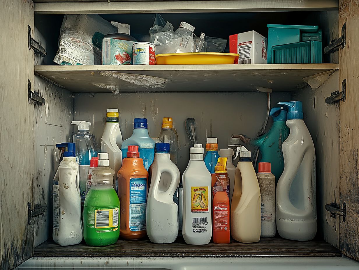 Dangers of storing cleaners under the sink