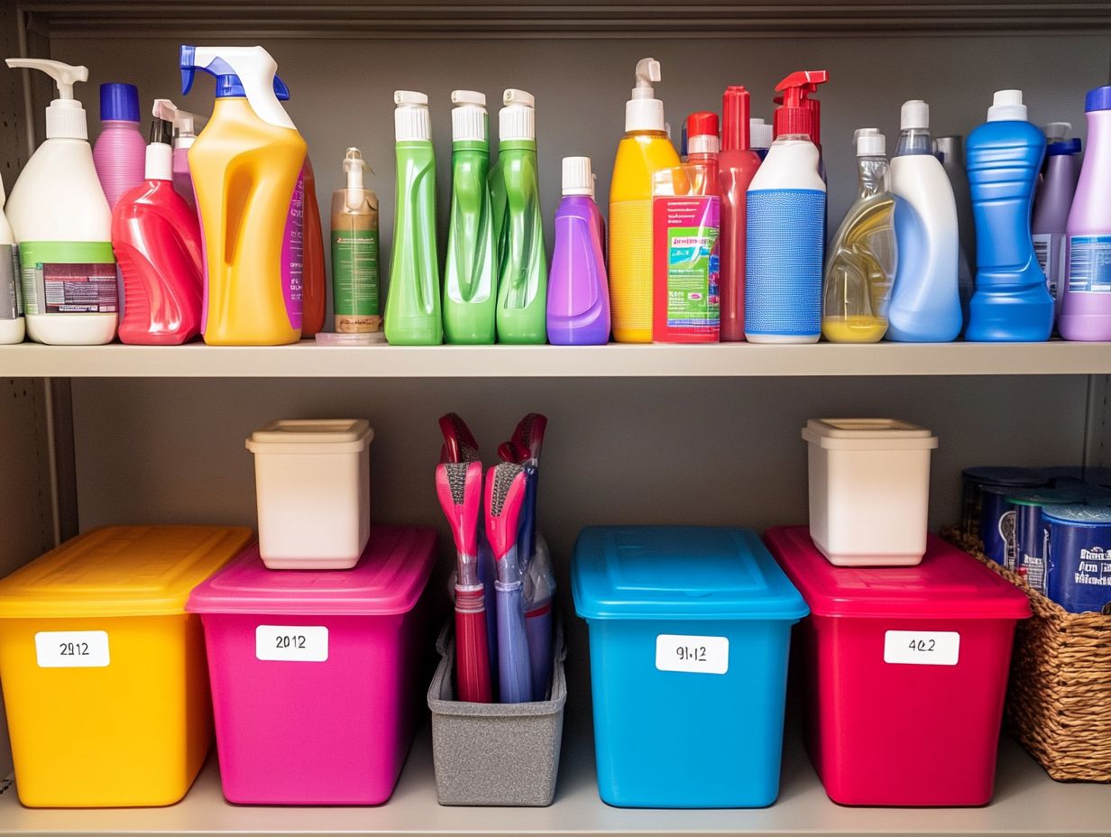 Visual guide to effective cleaner storage techniques