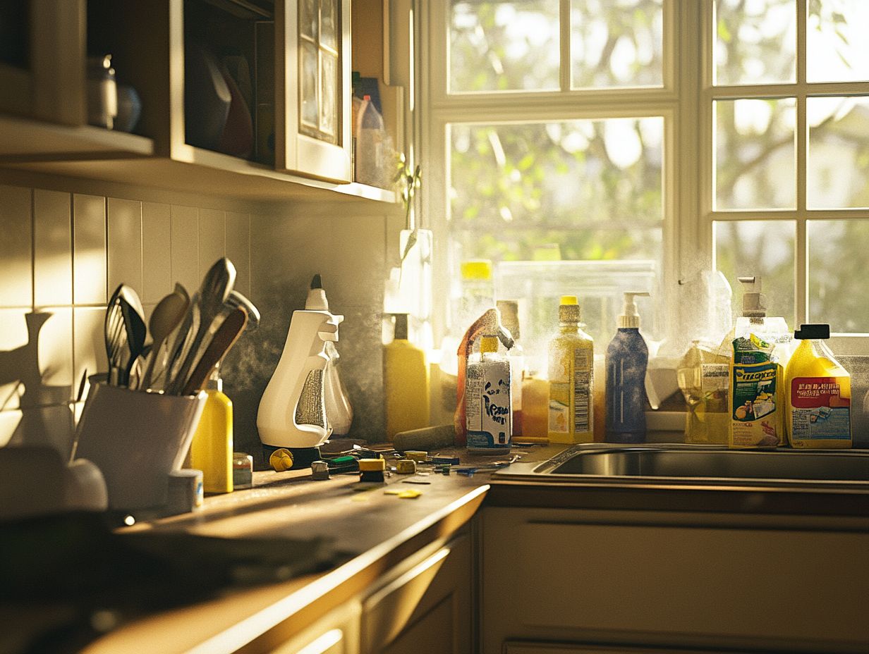 Professional cleaners working in a home