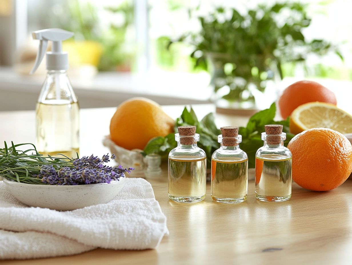 DIY cleaning solutions using essential oils for disinfecting surfaces