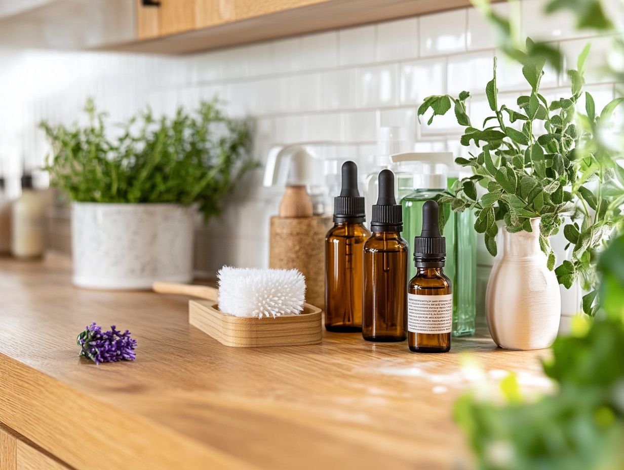 What are the top essential oil brands for cleaning products and surface cleaners?