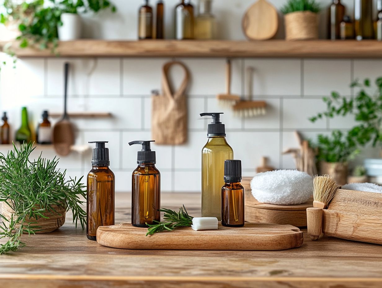 Infographic summarizing key takeaways about essential oil brands for cleaning.