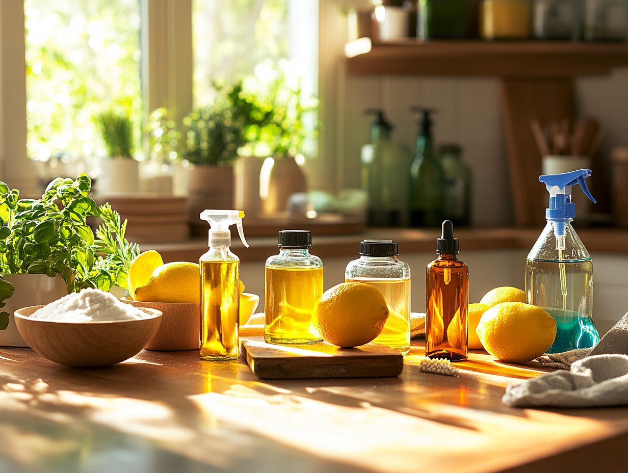 An image showing the effectiveness of essential oils in kitchen cleaning.