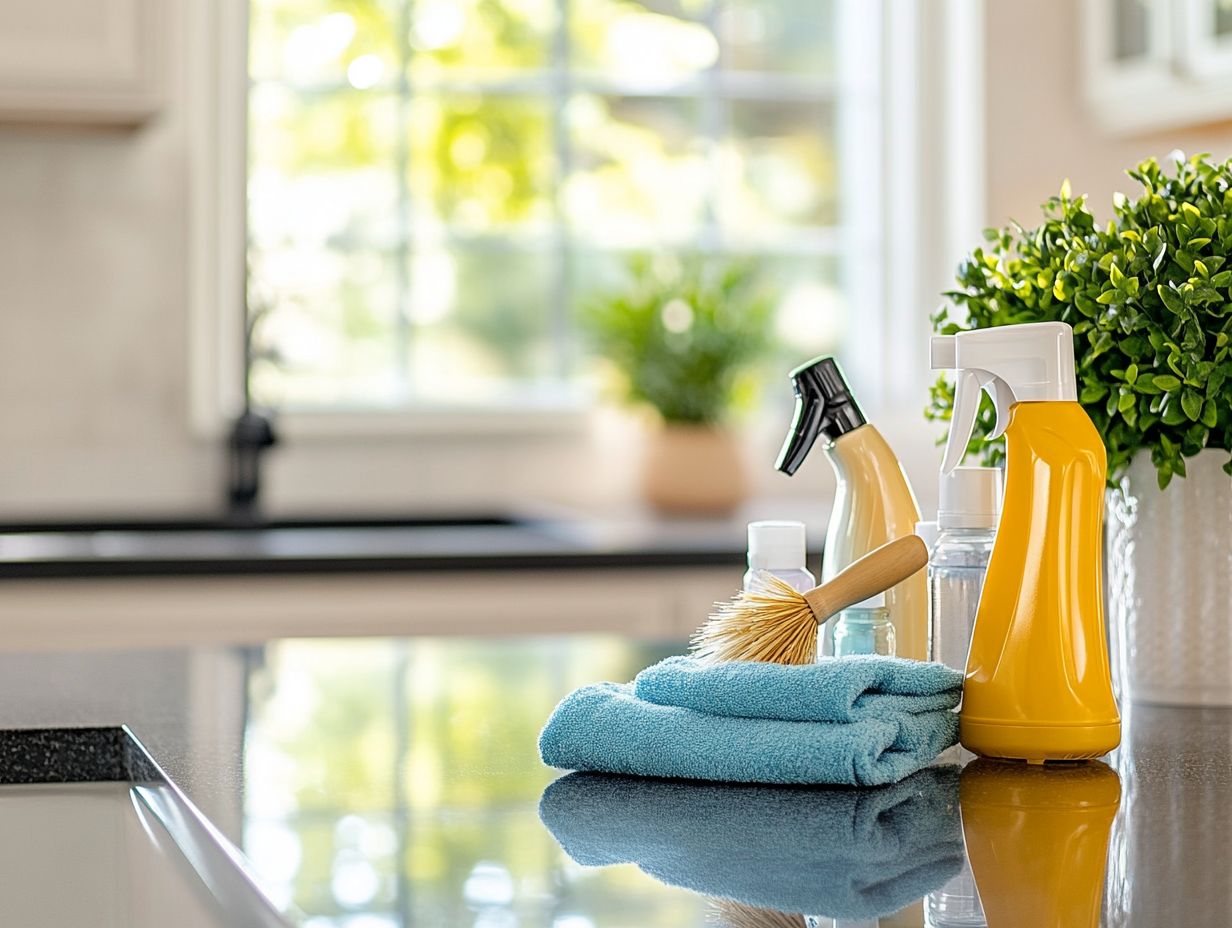 Graphic illustrating the top-to-bottom cleaning technique