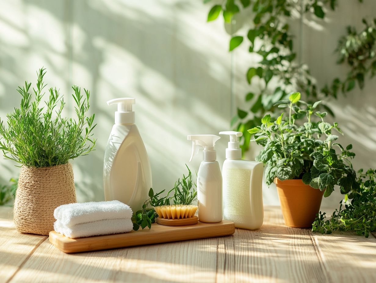 Infographic detailing steps to select an eco-friendly cleaning brand.