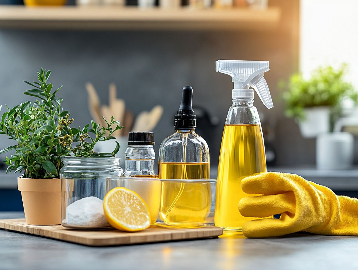 Illustration of safety tips for homemade cleaners